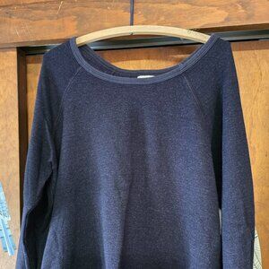 Dk Blue Heather Women's Sundry Raglan sleeve light sweatshirt style top size 3